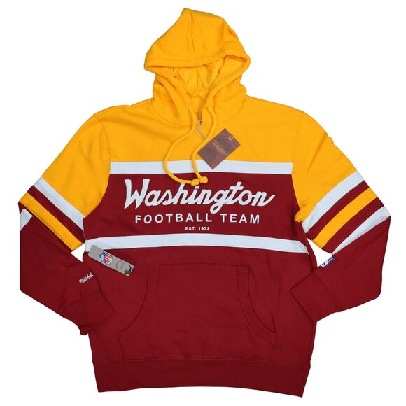 Mitchell & Ness Washington Football NFL Throwbacks Head Coach Hoodie Sweatshirt - Picture 1 of 2